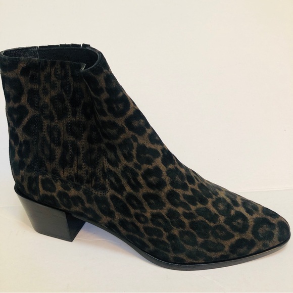 Rag & Bone Suede Ankle Boots in Leopard Print Never Worn Sz 40 "Rover" Style - Picture 2 of 14